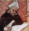 Albert le Grand, Albertus Magnus, fresque en 1352 � Tr�vise, Italie